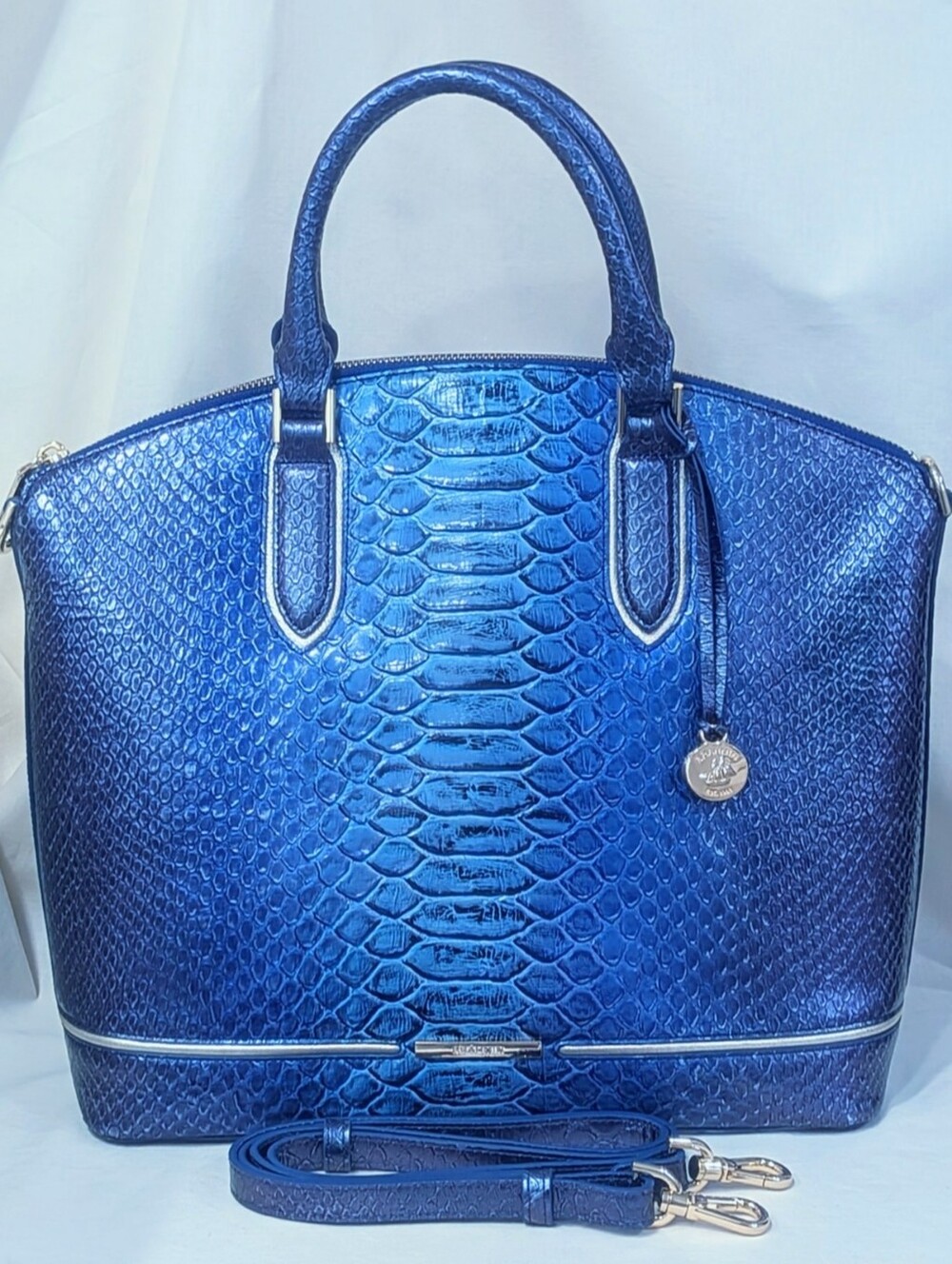 EUC Brahmin Electric Blue Ateague Large Duxbury